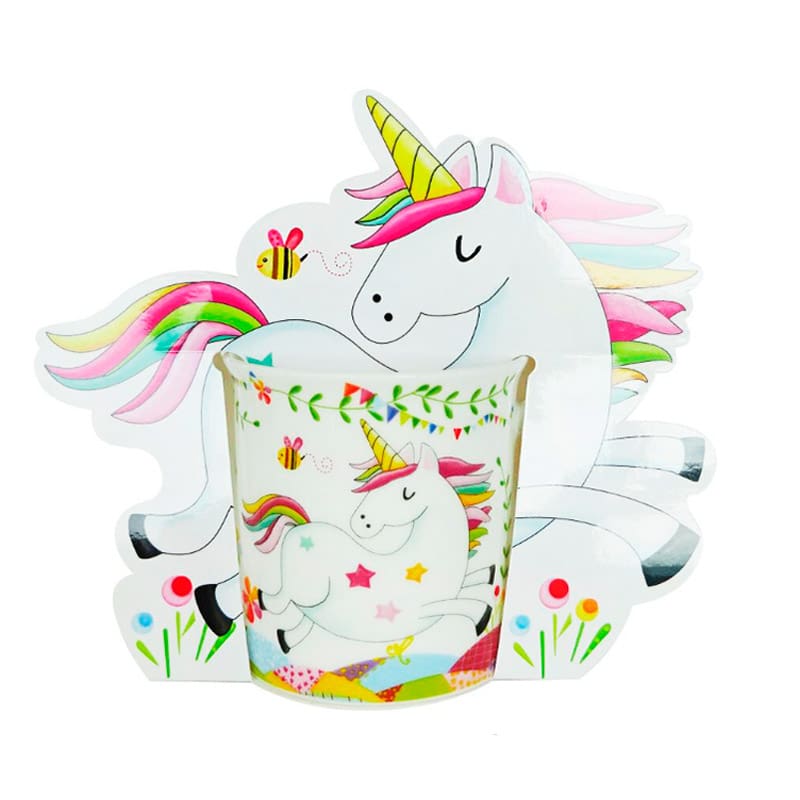 Taza unicornio presentada en bolsa de regalo