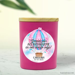 Ultimos regalos para invitados añadidos vela regalo comunion globo rosa azul